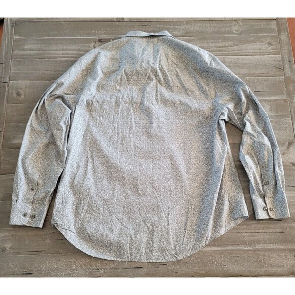 Perry Ellis Men's Long Sleeve Dress Shirt Gray & White Button Up Size XXL - Picture 8 of 8